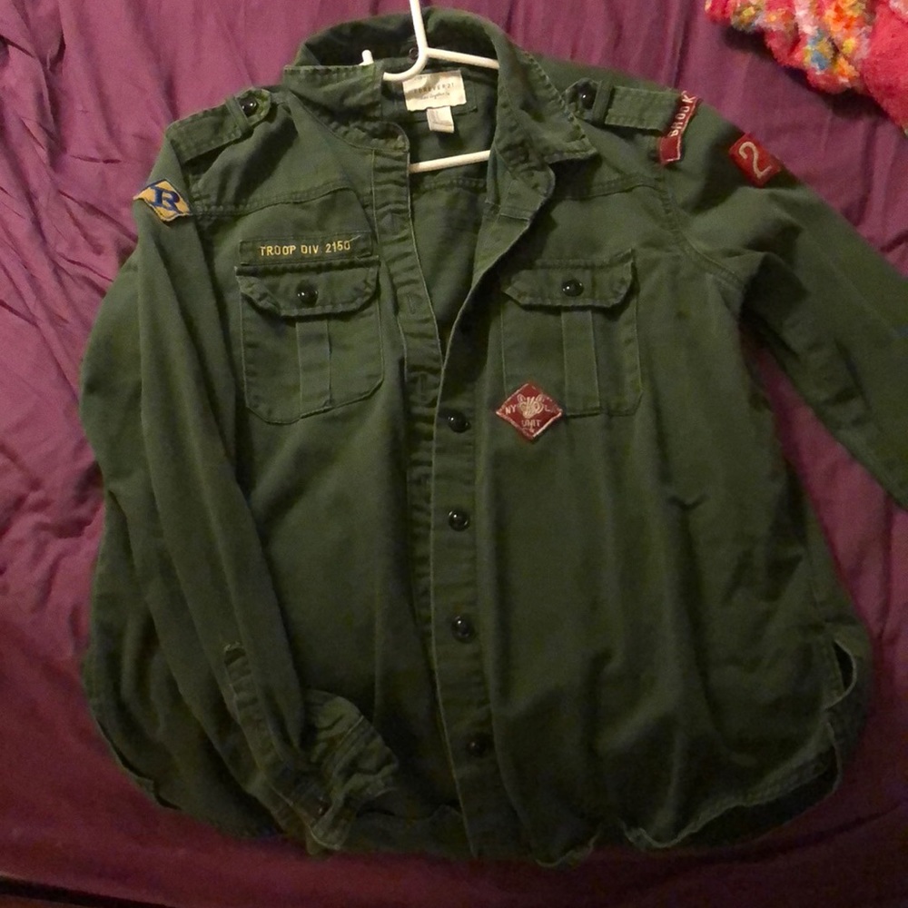 Army green jacket/long sleeve shirt